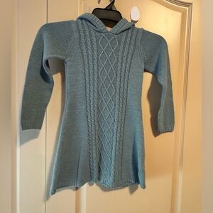 Nannette Blue Knit Hooded Dress girl